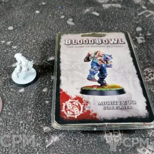 Описание картинки Blood Bowl The Mighty Zug Star Player от Каджит по цене 3 498руб | Свободный Рынок Миниатюр - СРМ
