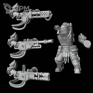 Описание картинки Solar Guard – Flamer Squad /Hot-shot lasgun/Volley gun от WebWay 3D по цене 1 850руб | Свободный Рынок Миниатюр - СРМ
