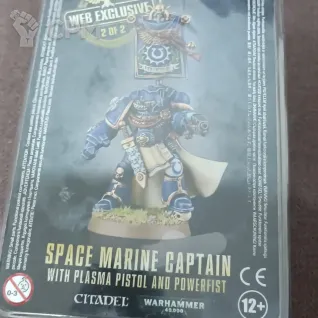 Описание картинки Space Marine Captain with plasma pistol and powerfist. Web Exclusive 2 of 2 от Tigerat по цене 6 000руб | Свободный Рынок Миниатюр - СРМ