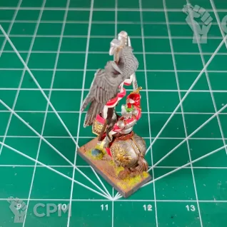 Описание картинки Captain of the Empire Battle Standard Bearer on Empire Warhorse от Каджит по цене 2 498руб | Свободный Рынок Миниатюр - СРМ