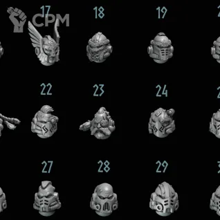 Описание картинки Space Wolves heads 5шт от Helnex workshop  по цене 120руб | Свободный Рынок Миниатюр - СРМ