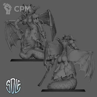 Описание картинки Daemon Prince of Slaanesh Proxy (Princess of Pleasures) от HoujouSatoko по цене 1 000руб | Свободный Рынок Миниатюр - СРМ
