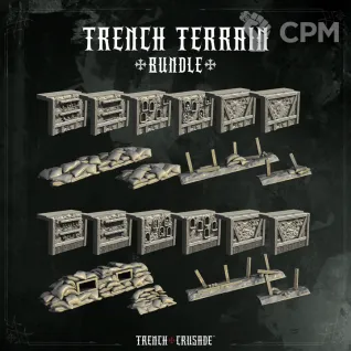 Описание картинки Trench Crusade Terrain Set от HoujouSatoko по цене 85руб | Свободный Рынок Миниатюр - СРМ