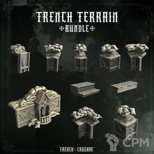 Описание картинки Trench Crusade Terrain Set от HoujouSatoko по цене 85руб | Свободный Рынок Миниатюр - СРМ