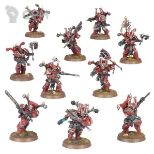 Описание картинки Khorne berzerkers от xyxrick2 по цене 1 200руб | Свободный Рынок Миниатюр - СРМ