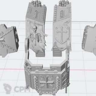 Описание картинки Black templars Dreadnought Upgrade Pack #3 от Helnex workshop  по цене 400руб | Свободный Рынок Миниатюр - СРМ