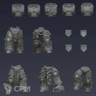 Описание картинки Blood angels legs + body от Helnex workshop  по цене 630руб | Свободный Рынок Миниатюр - СРМ