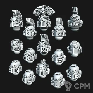 Описание картинки Black Templars heads от Helnex workshop  по цене 20руб | Свободный Рынок Миниатюр - СРМ