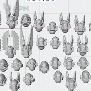Описание картинки Dark Angels mk7 heads от Helnex workshop  по цене 20руб | Свободный Рынок Миниатюр - СРМ