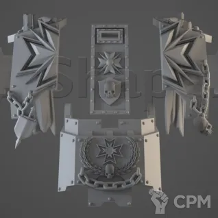 Описание картинки Black templars Dreadnought Upgrade Pack #4 от Helnex workshop  по цене 400руб | Свободный Рынок Миниатюр - СРМ