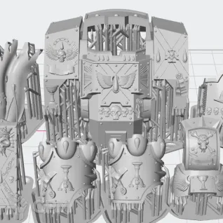 Описание картинки Death Company Dreadnought upgrade pack от Helnex workshop  по цене 600руб | Свободный Рынок Миниатюр - СРМ