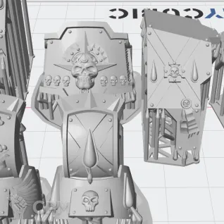 Описание картинки Death Company Dreadnought upgrade pack от Helnex workshop  по цене 600руб | Свободный Рынок Миниатюр - СРМ