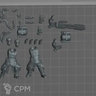 Описание картинки HEAVY WEAPONS TEAM Grenadier от Alexandrian workshop по цене 450руб | Свободный Рынок Миниатюр - СРМ