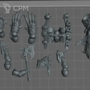 Описание картинки Chaos Lord with Jump Pack (скан) от Alexandrian workshop по цене 300руб | Свободный Рынок Миниатюр - СРМ