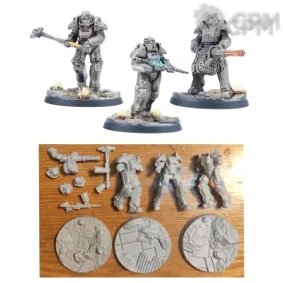 Описание картинки T-45 power armor от Old curiosity shop по цене 1 590руб | Свободный Рынок Миниатюр - СРМ