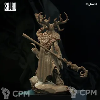 Описание картинки Wood Elf Druid от Naggaroth Night по цене 2 000руб | Свободный Рынок Миниатюр - СРМ
