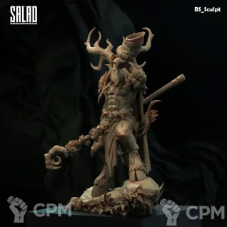 Описание картинки Wood Elf Druid от Naggaroth Night по цене 2 000руб | Свободный Рынок Миниатюр - СРМ