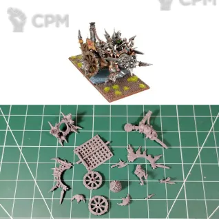 Описание картинки Orcs &amp; Goblins Snotling Pump Wagon (Goblin Mincer) от Каджит по цене 1 498руб | Свободный Рынок Миниатюр - СРМ