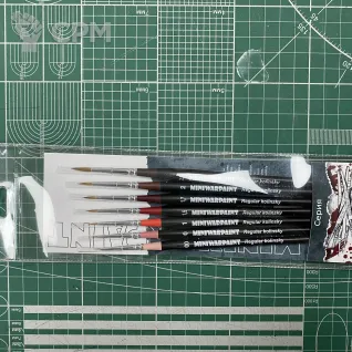 Описание картинки MiniWarPaint набор кистей серия regular от Slobarev  по цене 3 700руб | Свободный Рынок Миниатюр - СРМ