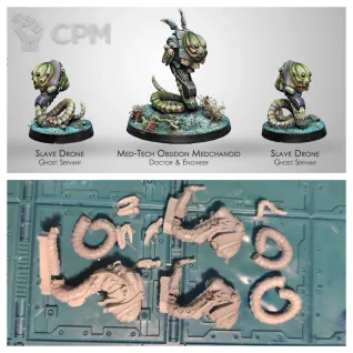Описание картинки Combined army support pack (Obsidon mechanoid &amp; slave drones) от Greed's storehouse по цене 850руб | Свободный Рынок Миниатюр - СРМ