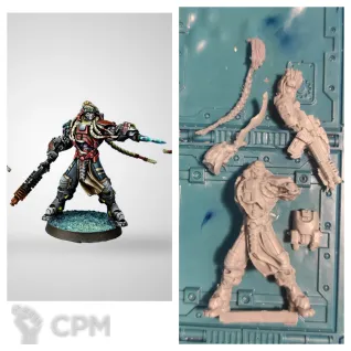 Описание картинки Kornak Gazarot, morat superior warrior-officer (Mk 12) от Greed's storehouse по цене 550руб | Свободный Рынок Миниатюр - СРМ