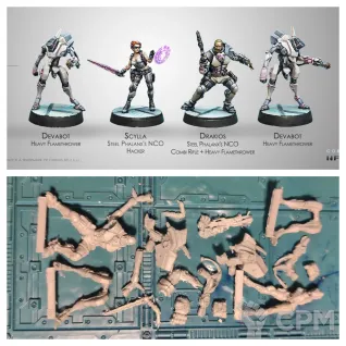 Описание картинки Drakios &amp; Scylla, steel phalanx NCO от Old curiosity shop по цене 1 320руб | Свободный Рынок Миниатюр - СРМ