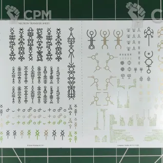 Описание картинки Necron Transfer Sheet (Decals / Декали) от Vault Boy по цене 398руб | Свободный Рынок Миниатюр - СРМ