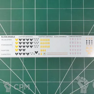 Описание картинки Blood Angels Dark Imperium Transfer Sheet (Декали) от Vault Boy по цене 598руб | Свободный Рынок Миниатюр - СРМ