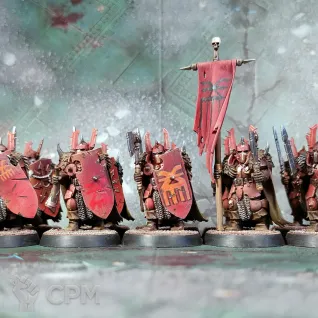 Описание картинки Chaos Warriors of Khorne от Каджит по цене 8 888руб | Свободный Рынок Миниатюр - СРМ