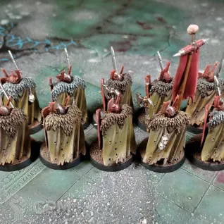 Описание картинки Chaos Warriors of Khorne от Каджит по цене 8 888руб | Свободный Рынок Миниатюр - СРМ