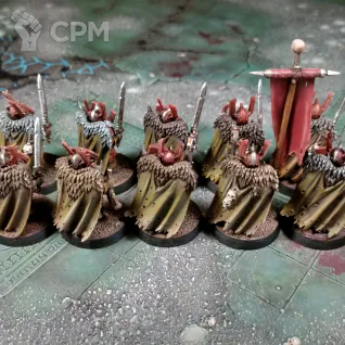 Описание картинки Chaos Warriors of Khorne от Каджит по цене 8 888руб | Свободный Рынок Миниатюр - СРМ
