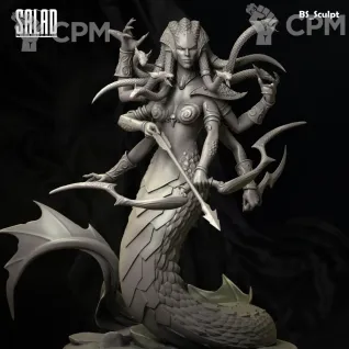 Описание картинки Lady Naga от Naggaroth Night по цене 2 000руб | Свободный Рынок Миниатюр - СРМ