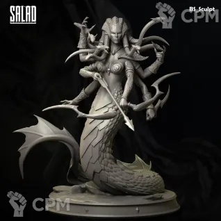 Описание картинки Lady Naga от Naggaroth Night по цене 2 000руб | Свободный Рынок Миниатюр - СРМ