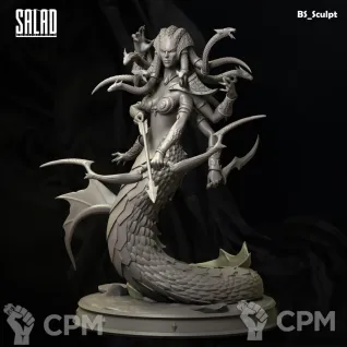 Описание картинки Lady Naga от Naggaroth Night по цене 2 000руб | Свободный Рынок Миниатюр - СРМ