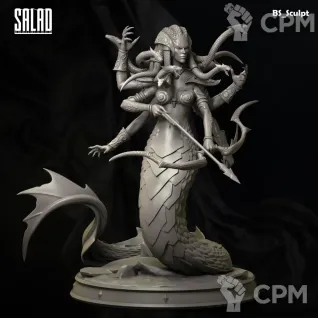 Описание картинки Lady Naga от Naggaroth Night по цене 2 000руб | Свободный Рынок Миниатюр - СРМ