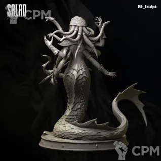 Описание картинки Lady Naga от Naggaroth Night по цене 2 000руб | Свободный Рынок Миниатюр - СРМ