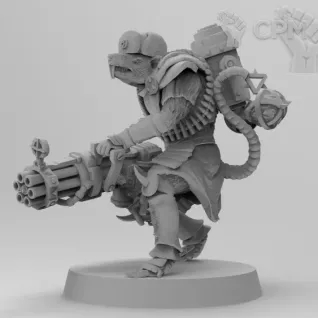 Описание картинки The Heavy Weapons Rat от Naggaroth Night по цене 400руб | Свободный Рынок Миниатюр - СРМ
