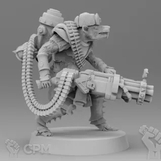 Описание картинки The Heavy Weapons Rat от Naggaroth Night по цене 400руб | Свободный Рынок Миниатюр - СРМ