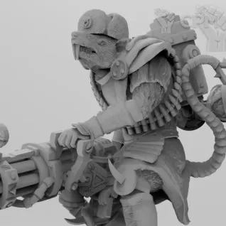 Описание картинки The Heavy Weapons Rat от Naggaroth Night по цене 400руб | Свободный Рынок Миниатюр - СРМ