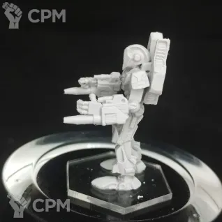 Описание картинки Phoenix Hawk PHX-3D (45 тонн) от Dwarf Pirate Foundry по цене 400руб | Свободный Рынок Миниатюр - СРМ