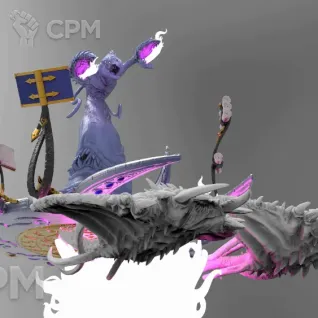 Описание картинки Burning Chariot of Tzeentch от Naggaroth Night по цене 1 500руб | Свободный Рынок Миниатюр - СРМ