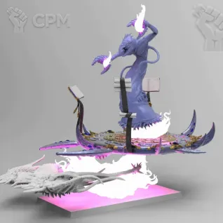 Описание картинки Burning Chariot of Tzeentch от Naggaroth Night по цене 1 500руб | Свободный Рынок Миниатюр - СРМ