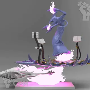 Описание картинки Burning Chariot of Tzeentch от Naggaroth Night по цене 1 500руб | Свободный Рынок Миниатюр - СРМ