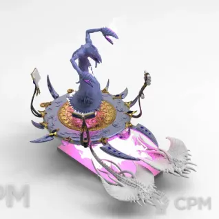 Описание картинки Burning Chariot of Tzeentch от Naggaroth Night по цене 1 500руб | Свободный Рынок Миниатюр - СРМ