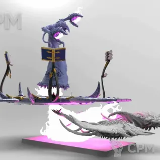 Описание картинки Burning Chariot of Tzeentch от Naggaroth Night по цене 1 500руб | Свободный Рынок Миниатюр - СРМ