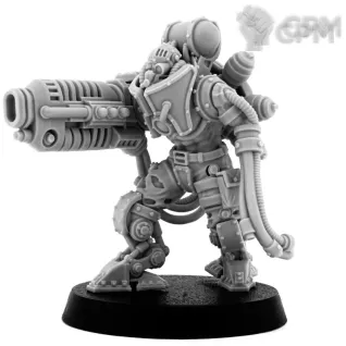 Описание картинки MECHANIC ADEPT BATTLE SERVITOR WITH PLASMA CANNON (HM) от TPC по цене 570руб | Свободный Рынок Миниатюр - СРМ