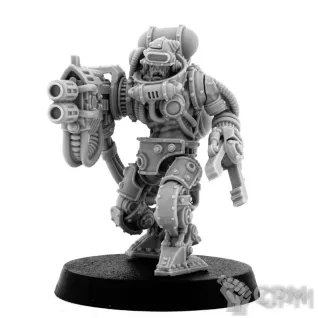Описание картинки MECHANIC ADEPT BATTLE SERVITOR WITH HEAVY MELTING GUN (HM) от TPC по цене 570руб | Свободный Рынок Миниатюр - СРМ