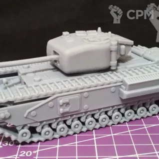 Описание картинки Британский пехотный танк Churchill II / масштаб 1:56 / 28мм от DModels по цене 1 080руб | Свободный Рынок Миниатюр - СРМ