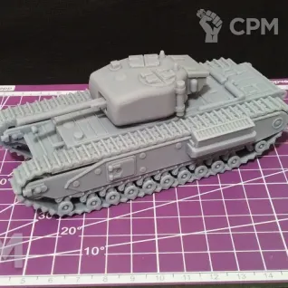 Описание картинки Британский пехотный танк Churchill II / масштаб 1:56 / 28мм от DModels по цене 1 080руб | Свободный Рынок Миниатюр - СРМ