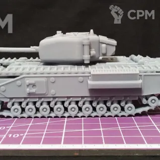 Описание картинки Британский пехотный танк Churchill II / масштаб 1:56 / 28мм от DModels по цене 1 080руб | Свободный Рынок Миниатюр - СРМ